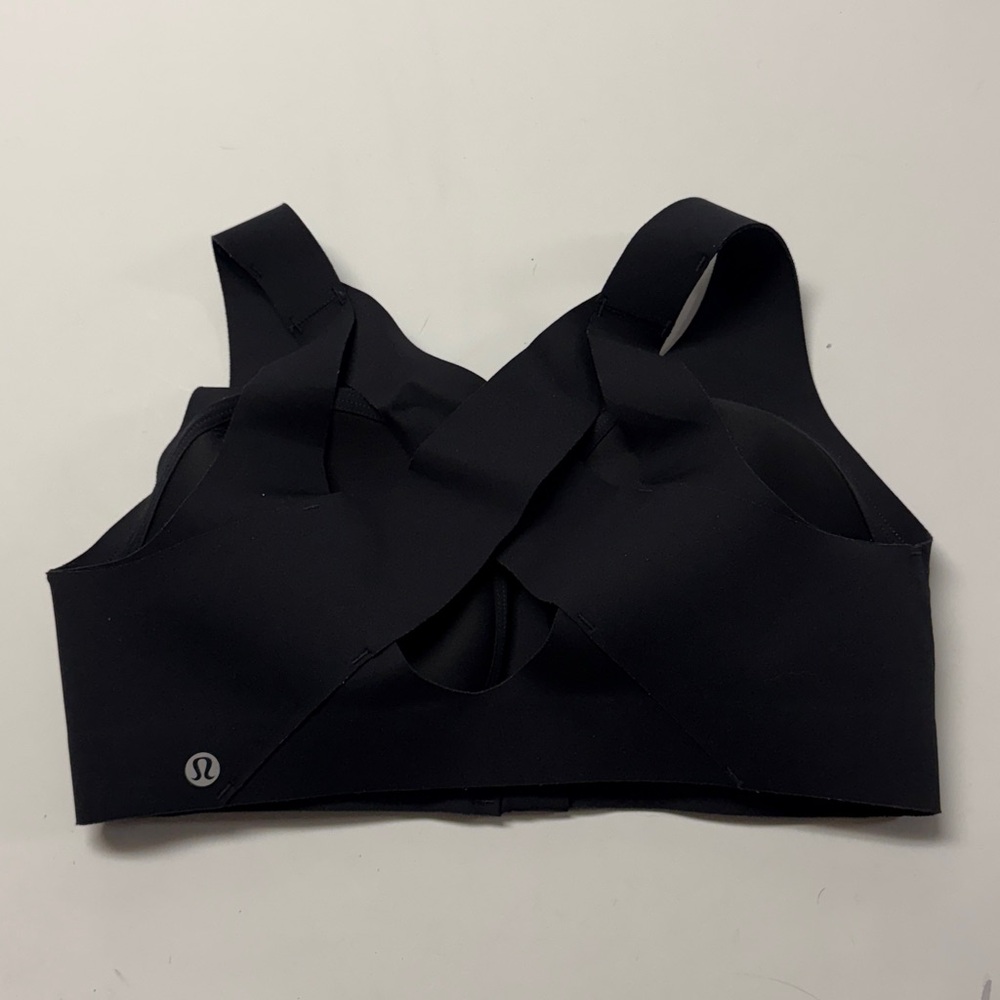 Lululemon Black Zip-Front Sports Bra - Picture 6 of 7